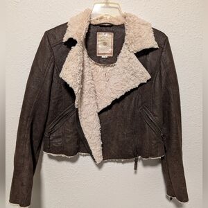 Paparazzi Faux Suede/Fur Jacket Size M